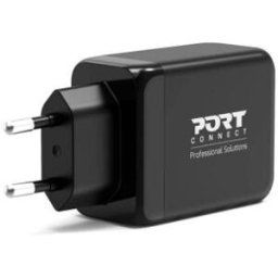 Chargeur mural USB-C & USB-A Port Connect Charge rapide 65W - 3 prises - Noir