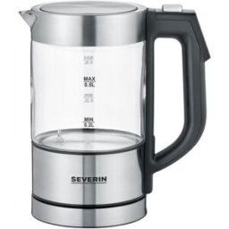 Severin Mini bouilloire en verre WK 3458, inox / noir