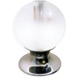 italian Globe Table or floor Lamp by Angelo Brotto - Murano 1960s blanc 40x40x50