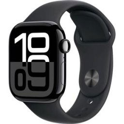 Apple Watch Series 10 GPS + Cellular 42 mm boîtier en aluminium bracelet de sport noir S/M