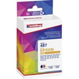Edding Encre remplace Epson T2996, T2991, T2992, T2993, T2994, 29XL compatible pack bundle noir, cyan, magenta, jaune EDD-487 18-487-01