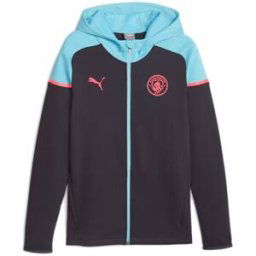 Sweat-shirt Puma VESTE À CAPUCHE CASUALS MANCHESTER CITY BLEU MARINE Bleu