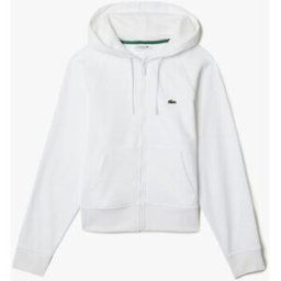 Sweat-shirt Lacoste SWEATSHIRT À CAPUCHE FEMME EN COTON BIOLOGIQUE MÉLAN Blanc