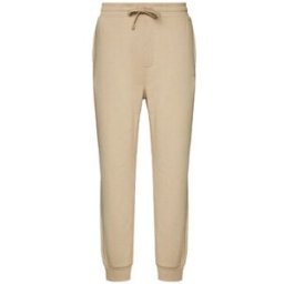 Pantalon BOSS PANTALON DE SURVÊTEMENT EN COTON ÉPONGE BEIGE AVEC LOGO Beige