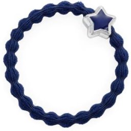 By Eloise London Enamel Silver Star couleur Navy Blue