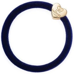 By Eloise London Velvet Gold Heart couleur Navy Blue