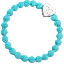 By Eloise London Silver Heart couleur Neon Blue