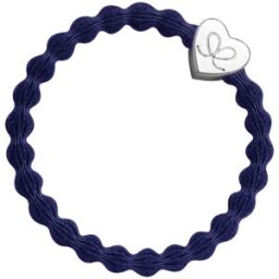 By Eloise London Silver Heart couleur Navy Blue