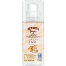 Hawaiian Tropic Lotion Solaire Pompe Visage Non-Grasse 12h d'Hydratation - SPF 30 unisex