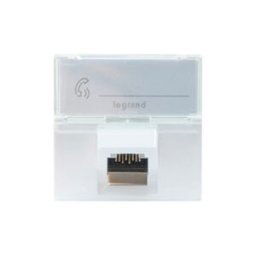 Legrand Plastron mosaic 45X45 incline 45° 1 port RJ45 cat 6A stp