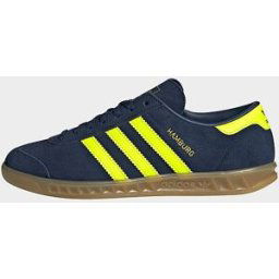 JD Sports adidas Originals Chaussure Hamburg - Night Indigo / Solar Yellow / Gold Metallic, Night Indigo / Solar Yellow / Gold Metallic