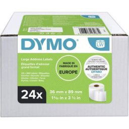 Dymo Rouleau détiquettes pack bundle 13187 S0722390 89 x 36 mm papier blanc 6240 pc(s) fixation permanente Etiquette pour adresse