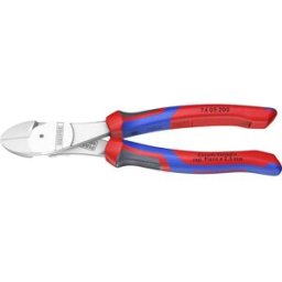 Pince coupante diagonale à forte démultiplication avec facette Knipex 74 05 200 SB 200 mm 1 pc(s)