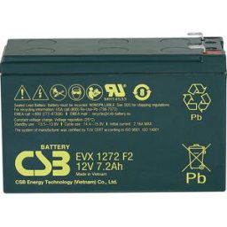 CSB Battery EVX 1272 EVX1272F2 Batterie au plomb 12 V 7.2 Ah plomb (AGM) (l x H x P) 151 x 99 x 65 mm cosses plates 6,35 mm résistant aux cycles de charge,