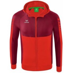 Veste à capuche d'entraînement Erima Six Wings Rouge S Homme