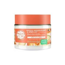 Pulpe de Vie Masque Capillaire Amande Douce Nourrissant et Démêlant 3en1 Bio 300 ml - Pot 300 ml