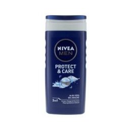 Nivea Men Protect & Care Gel Douche 3en1 à l'Aloe Vera Corps Visage et Cheveux 250 ml - Flacon 250 ml