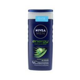 Nivea Men Energy Gel Douche 3en1 Fraicheur 24H à l'Extrait de Menthe 250 ml - Flacon 250 ml