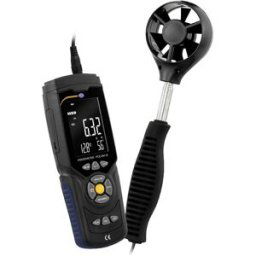 PCE Instruments Anémomètre 0.3 à 45 m/s avec fonction thermométrique