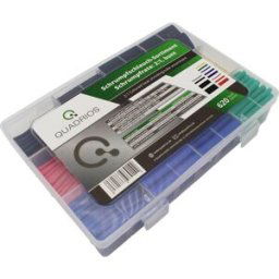 Quadrios 2103CA001 Assortiment de gaines thermorétractables noir, rouge, jaune, bleu, vert Taux de retreint:2:1 620 pc(s)