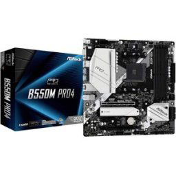 ASRock B550M Pro4 Carte mère Socket (PC) AMD AM4 Facteur de forme (détails) Micro-ATX Chipset de la carte mère AMD® B550
