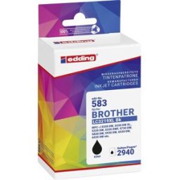 Edding Encre remplace Brother LC-3219XLBK compatible noir EDD-583 18-583-01