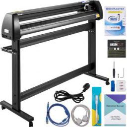 VEVOR Plotter de Découpe Vinyle 1350 mm Machine Traceur de Coupe, Machine de Découpe Vinyle avec Logiciel Signcut & Signmaster, 800 mm/s Coupeur Vinyle Efficace Précis Flexible pour Tracer Découper
