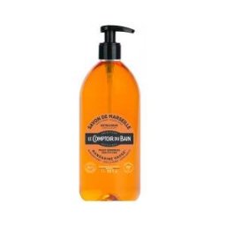Le Comptoir du Bain Savon de Marseille Mandarine-Sauge 1 L - Flacon-Pompe 1 Litre