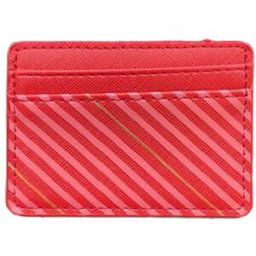 Draeger Porte-cartes - rayures rouges et roses