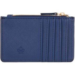 Draeger Porte-cartes zippé - rayures bleu marine et noires