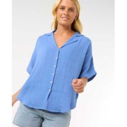 Rip Curl Chemise à manches courtes Premium Surf Blue S female