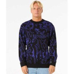 Rip Curl Pull Raw All Over Black L male