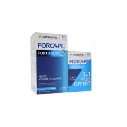 Arkopharma Forcapil Lot 3Mois+1Gr Bs - Lot 1 boîte de 180 gélules + 1 boîte de 60 gélules
