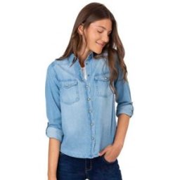 Chemise Tiffosi Chemise en Jean Femme Bleu clair - Bleu