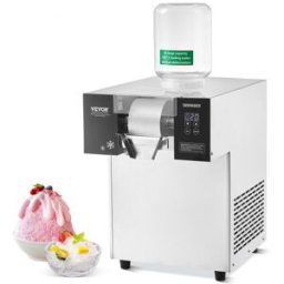 VEVOR Machine à Glace Râpée en Flacon de Neige Commerciale 180 kg/24H en Inox