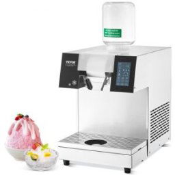 VEVOR Machine à Glace Râpée en Flacon de Neige Commerciale 230 kg/24H en Inox