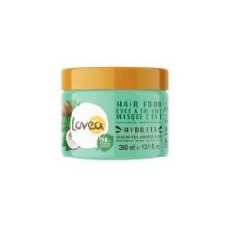 Lovea Hair Food Masque 3en1 à l'Huile de Coco & Thé Vert 390 ml - Pot 390 ml