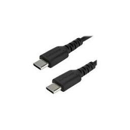 StarTech.com Cable de Chargement USB-C 1m - Cordon de Chargement USB 2.0 Type C vers USB-C pour PC Portable - Gaine TPE Fibre Aramide M/M 60W Noir - Samsung S10 S20 iPad Pro MS Surface (RUSB2AC1MB) - Cable USB de type-C - 24 pin USB-C pour 24 pin USB-C -