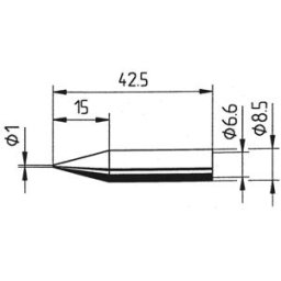 Ersa 842 BD Panne de fer à souder forme de crayon Taille de la panne 1 mm Contenu 1 pc(s)