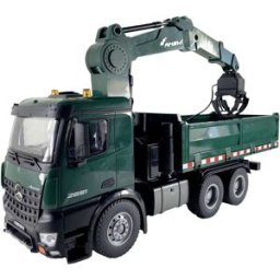 Amewi 22568 Arocs Kranwagen 1:14 électrique Camion RC prêt à fonctionner (RtR) avec accu et câble de charge, avec fonction sonore, avec effet lumineux