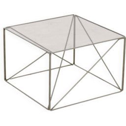 Table basse Isocele de Max Sauze années 1970 gris 45x45x30