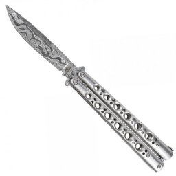 Couteau papillon 24cm balisong design damas