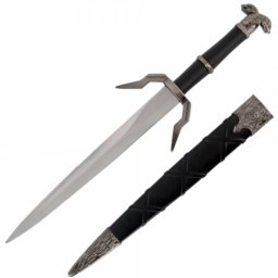Dague ornementale 36,5cm fourreau garde-main acier