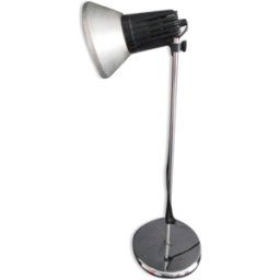 Lampe de bureau italienne vintage gamma lux argent 18x18x52