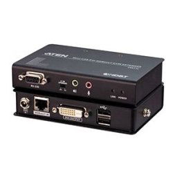Aten mini système d'extension kvm usb dvi hdbaset (1920 x 1200 à 100 m)