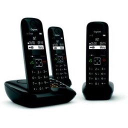 Siemens Gigaset as690a trio téléphone analog/dect noir