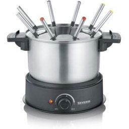 Severin Appareil à fondue FO 2470, acier inoxydable / noir
