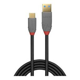 Lindy 36910 câble usb 0,5 m usb c usb a noir, gris