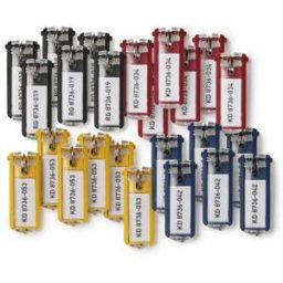 Porte-clés plastique à clip Durable Keybox - coloris assortis - lot de 24