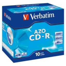 Verbatim cd-r azo crystal 700 mo 52x 10 pièce(s)